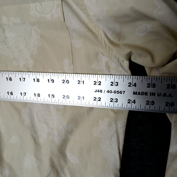 Cinch Paisley Shirt Mens Small Ivory Button Down Long Sleeve Western Cowboy Core - Picture 8 of 8